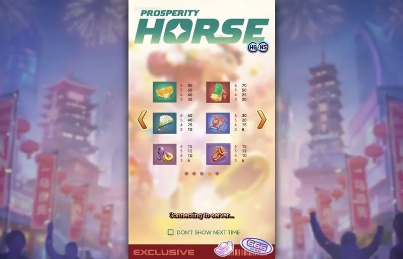 Prosperity Horse - udbetalingstabel for symboler